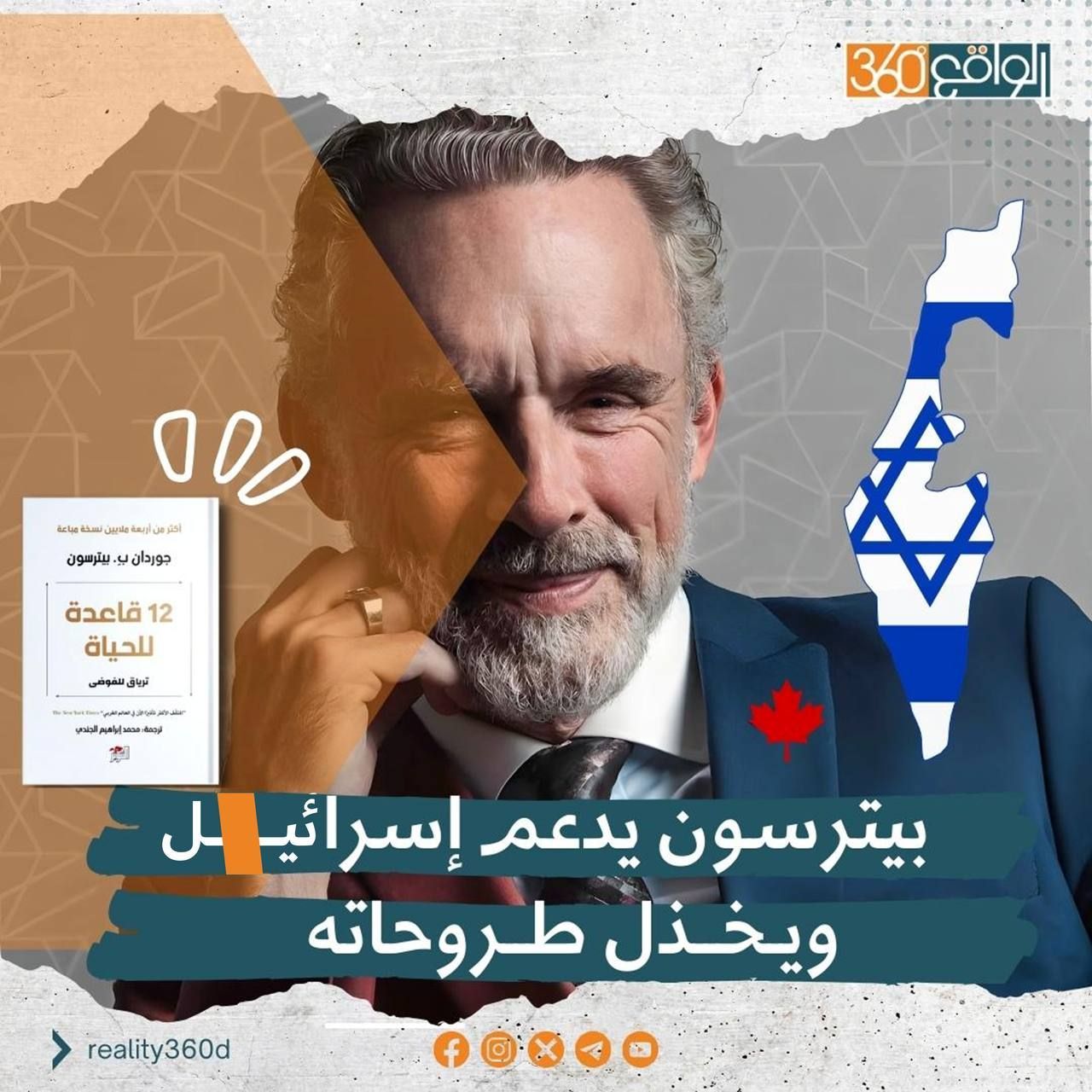 بيترسون .. يدعم إسرائيل ويُخذل طروحاته