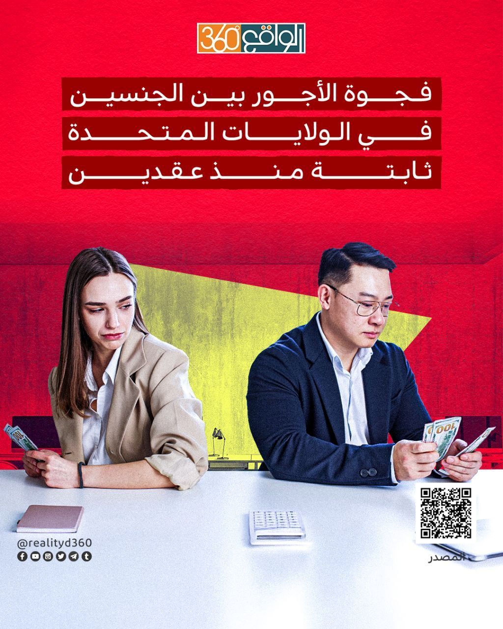 فجوة الأجور بين الجنسين في الولايات المتحدة ثابتة منذ عقدين