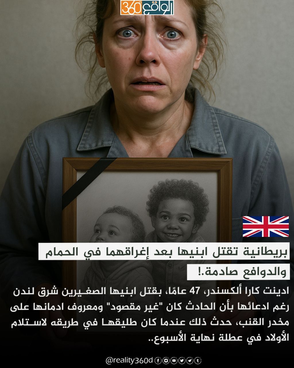 بريطانية تقتل ابنيها بعد إغراقهما في الحمام والدوافع صادمة .!