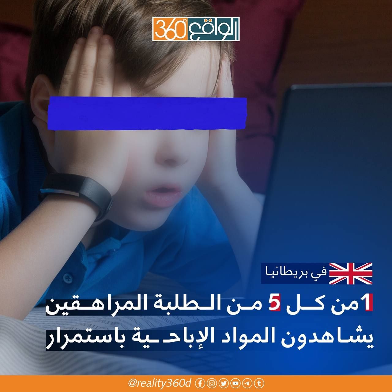 1 من كل 5 من الطلبة المراهقين في بريطانيا يشاهدون المواد الإباحية باستمرار