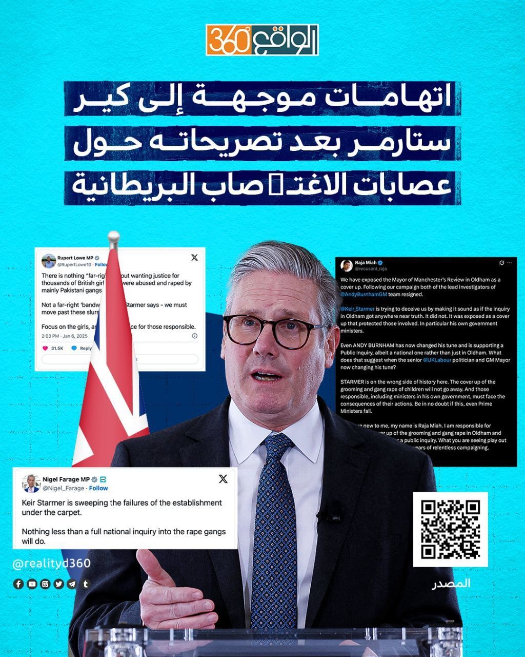 اتهامات موجهة إلى كير ستارمر بعد تصريحاته حول عصابات الاغتصاب البريطانية