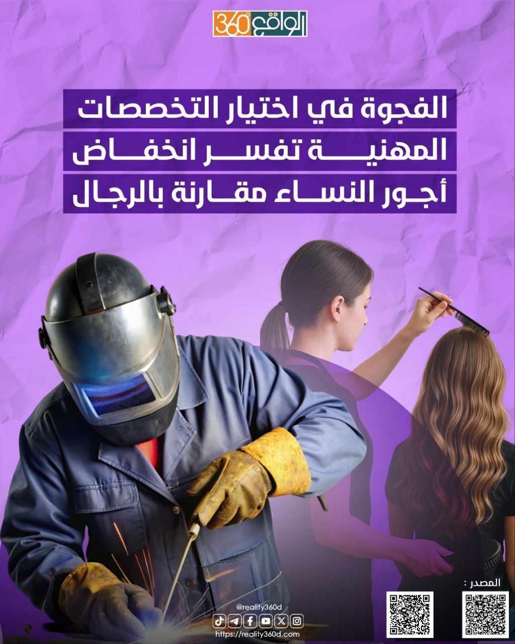 الفجوة في اختيار التخصصات المهنية تفسر انخفاض أجور النساء مقارنة بالرجال