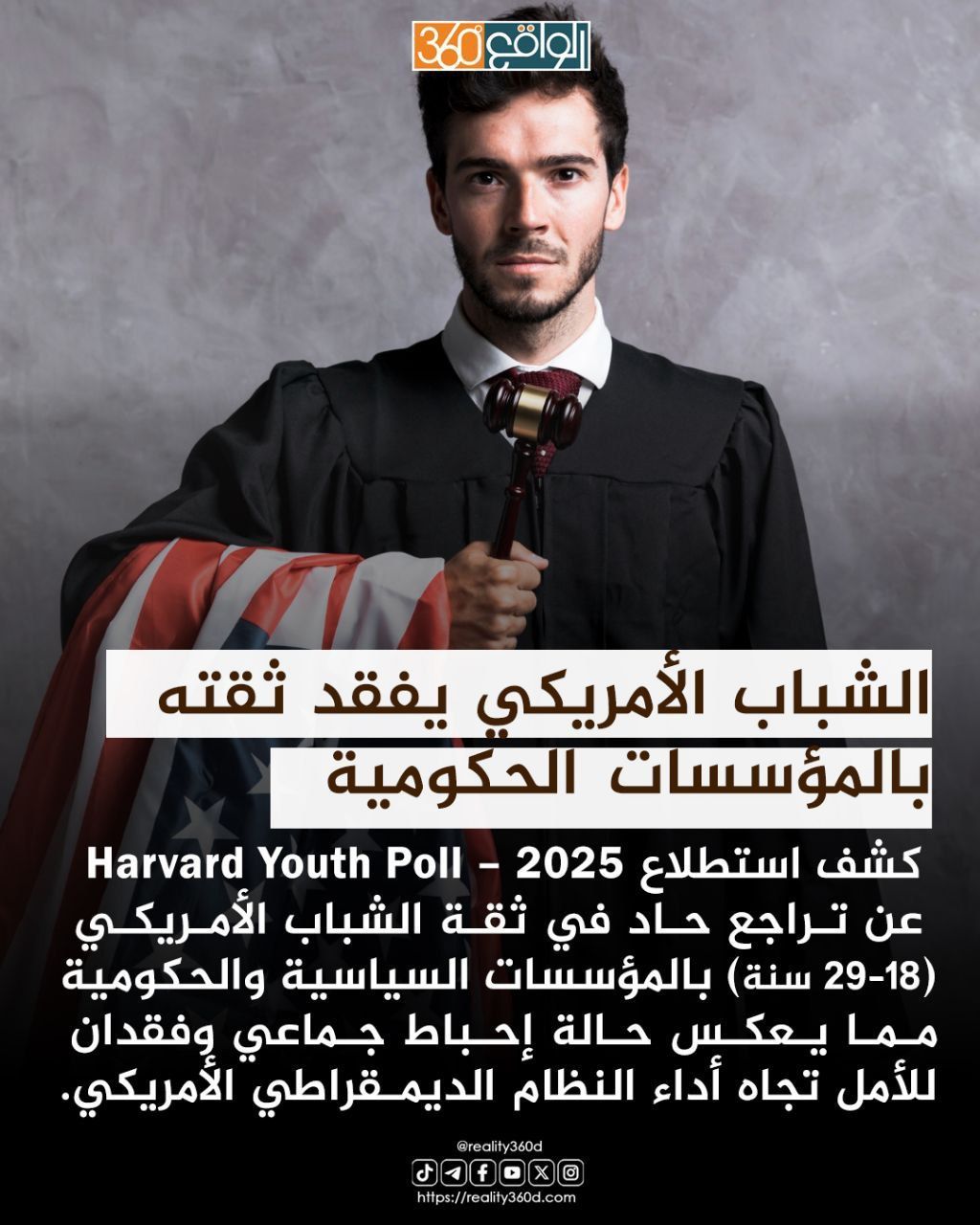الشباب الأمريكي يفقد ثقته بالمؤسسات الحكومية