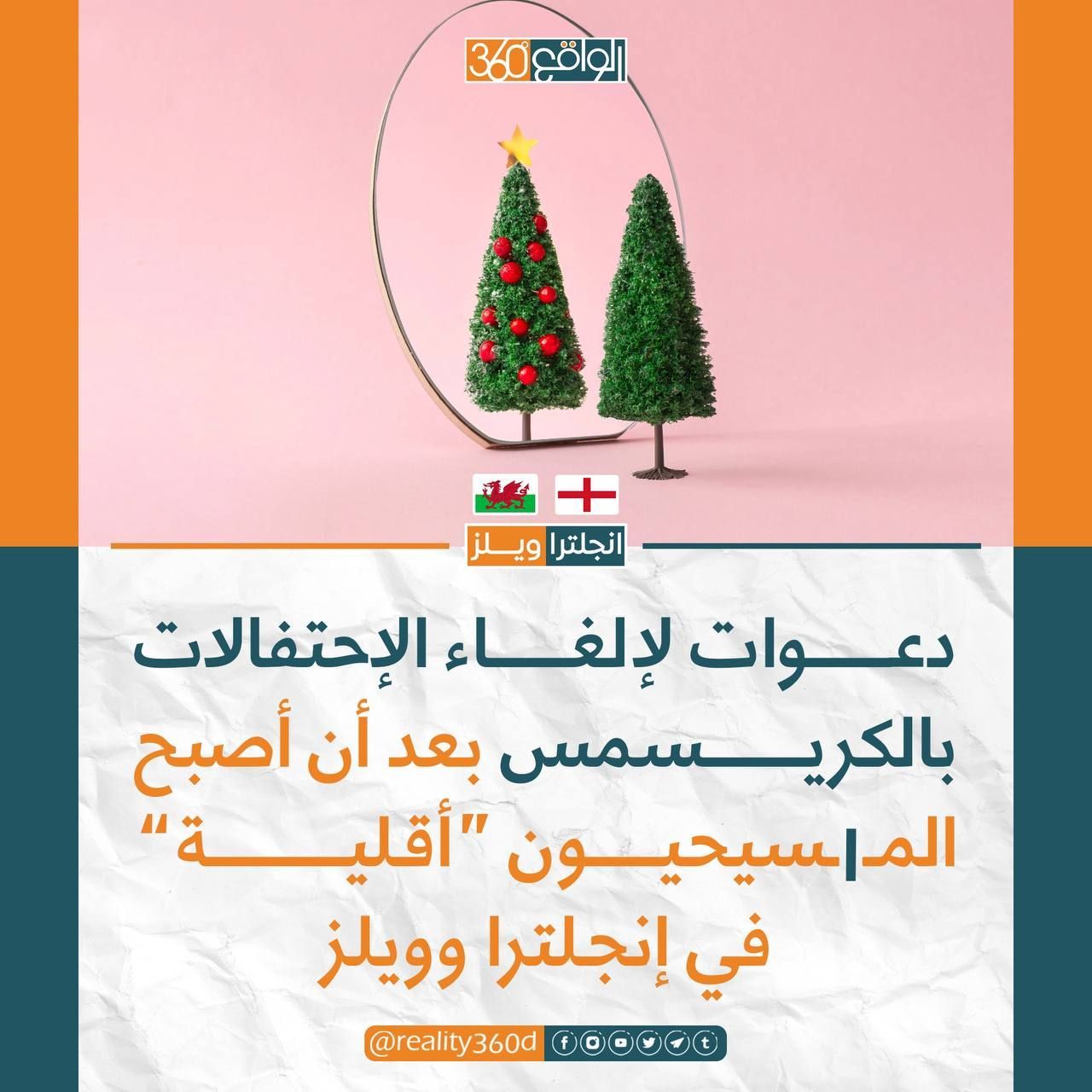 دعوات لالغاء الاحتفالات بالكريسمس بعد ان اصبح المسيحيون اقلية في انجلترا وويلز