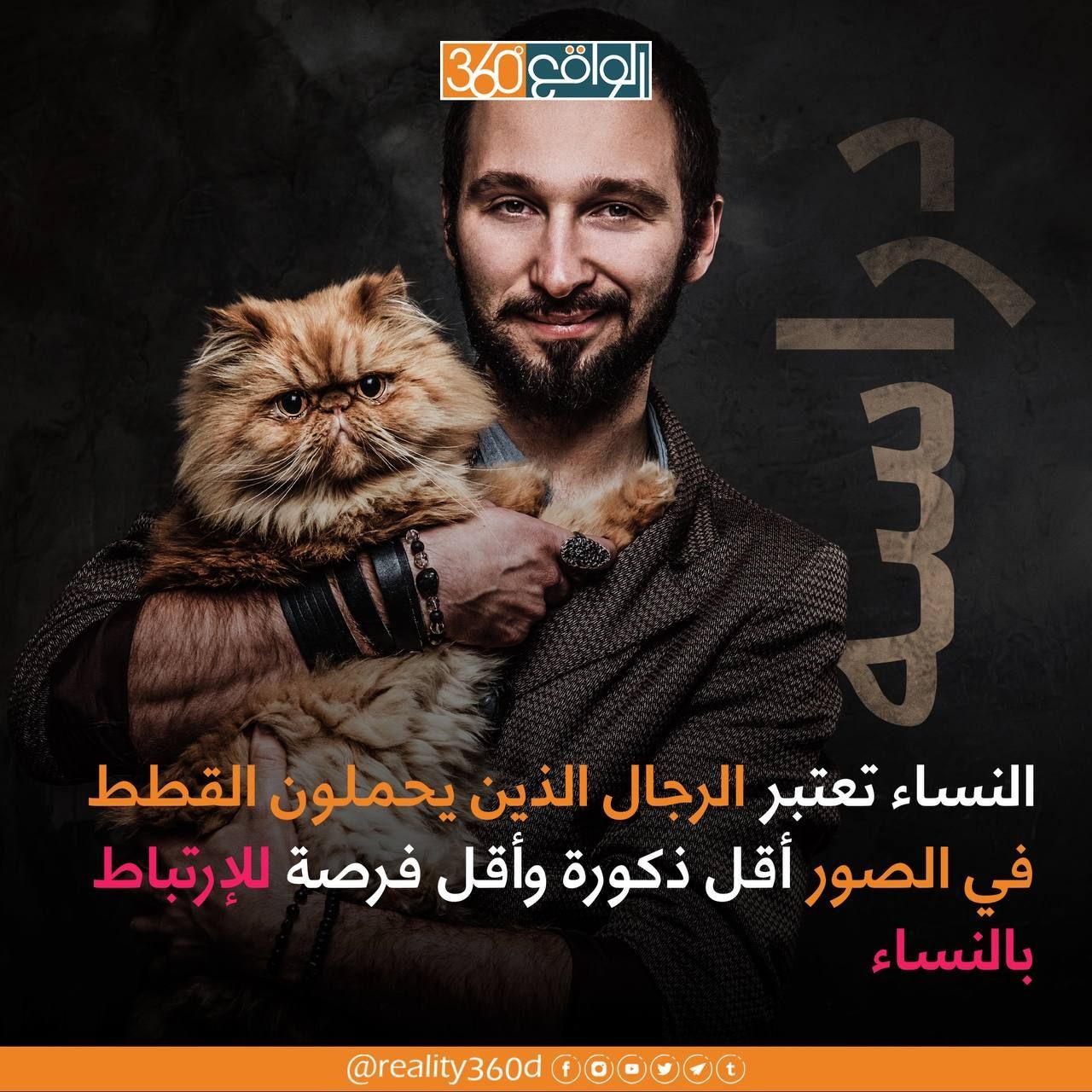 النساء تعتبر الرجال الذين يحملون القطط في الصور اقل ذكورة واقل فرصة للارتباط