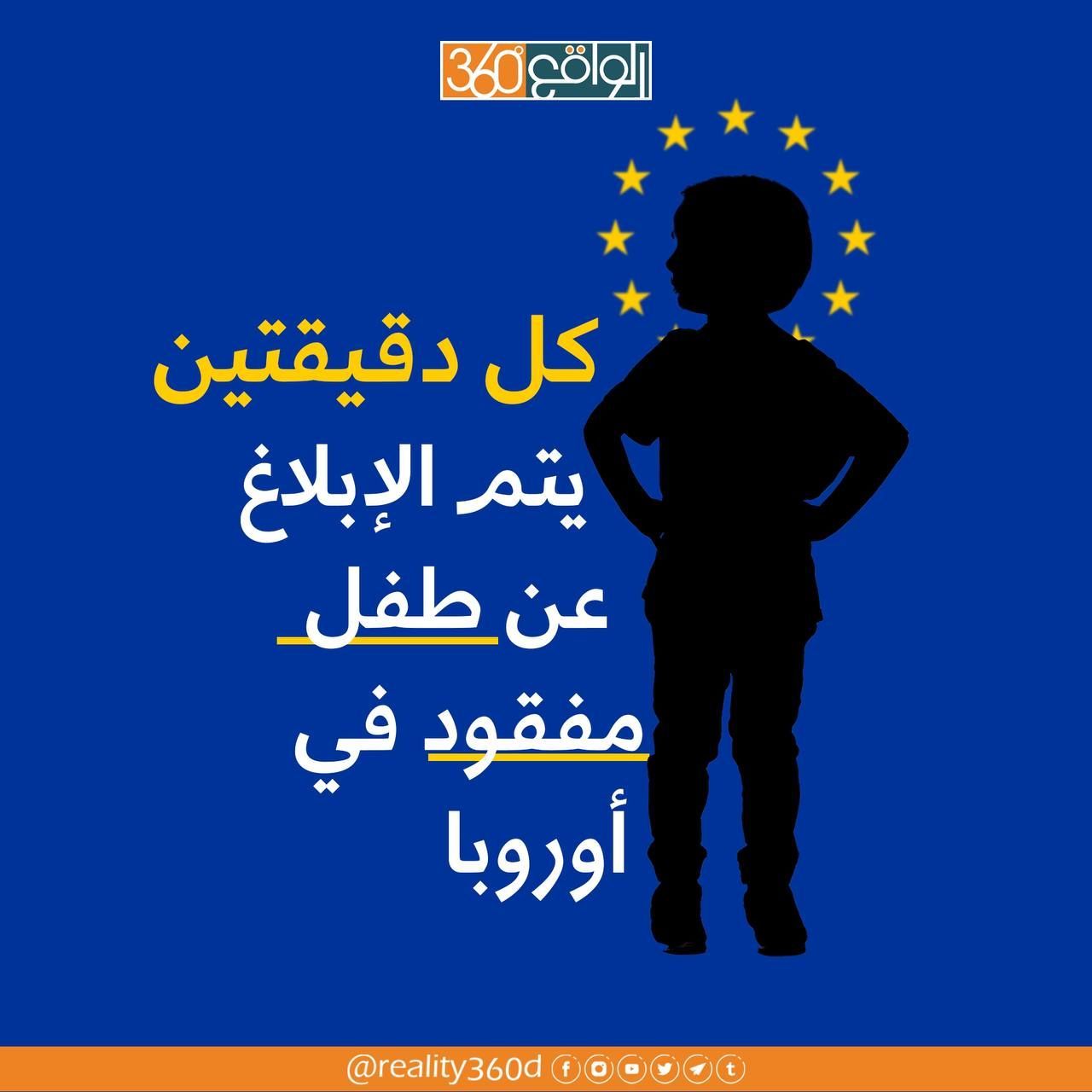 كل دقيقتين يتم الأبلاغ عن طفل مفقود في أوروبا