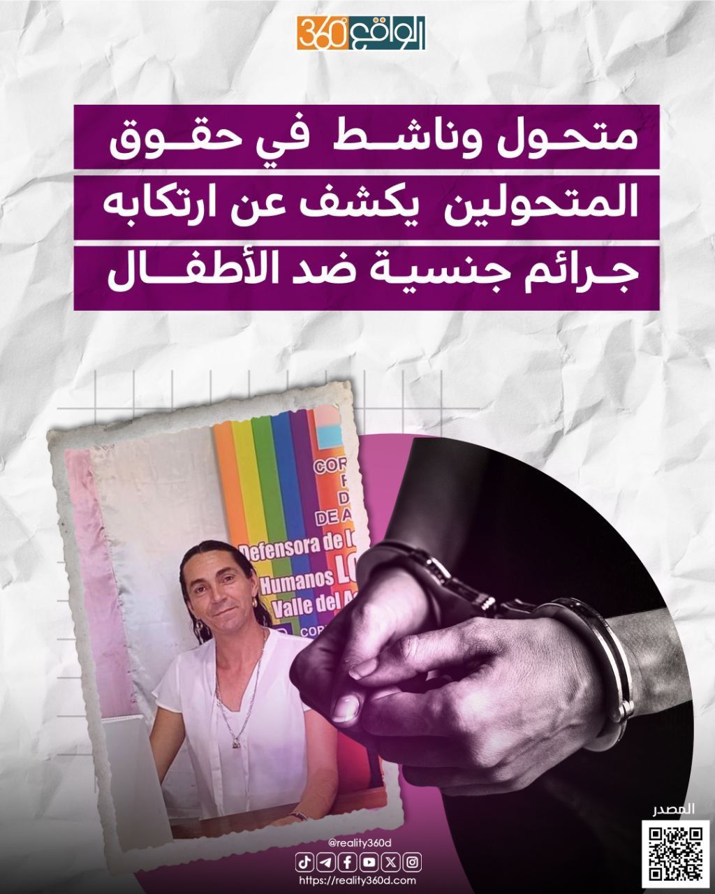 متحول وناشط في حقوق المتحولين يكشف عن ارتكابه جرائم جنسية ضد الأطفال
