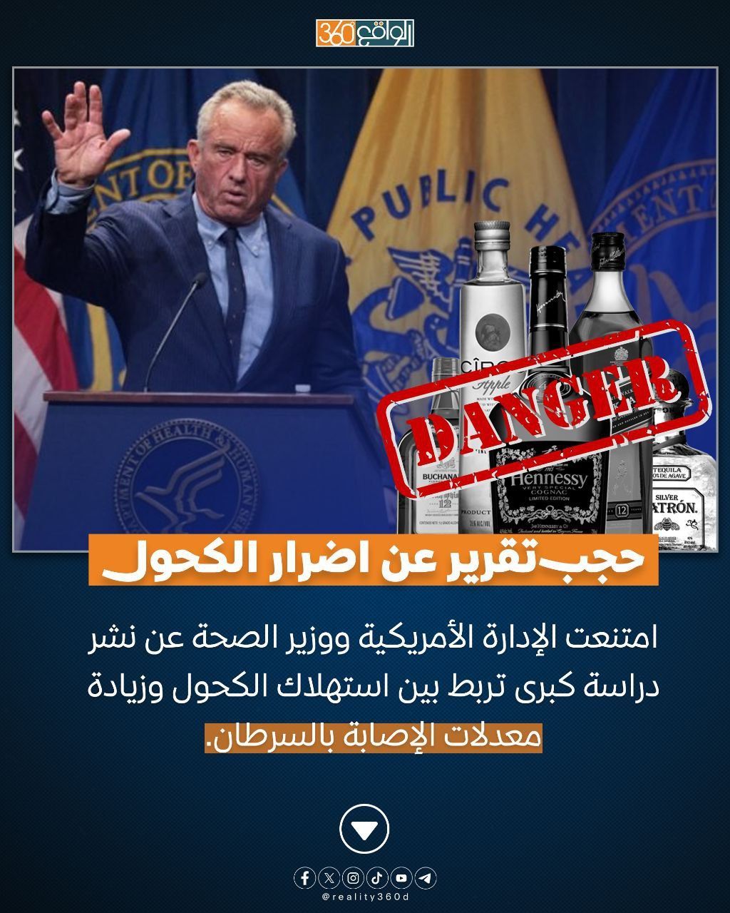 حجب تقرير عن اضرار الكحول