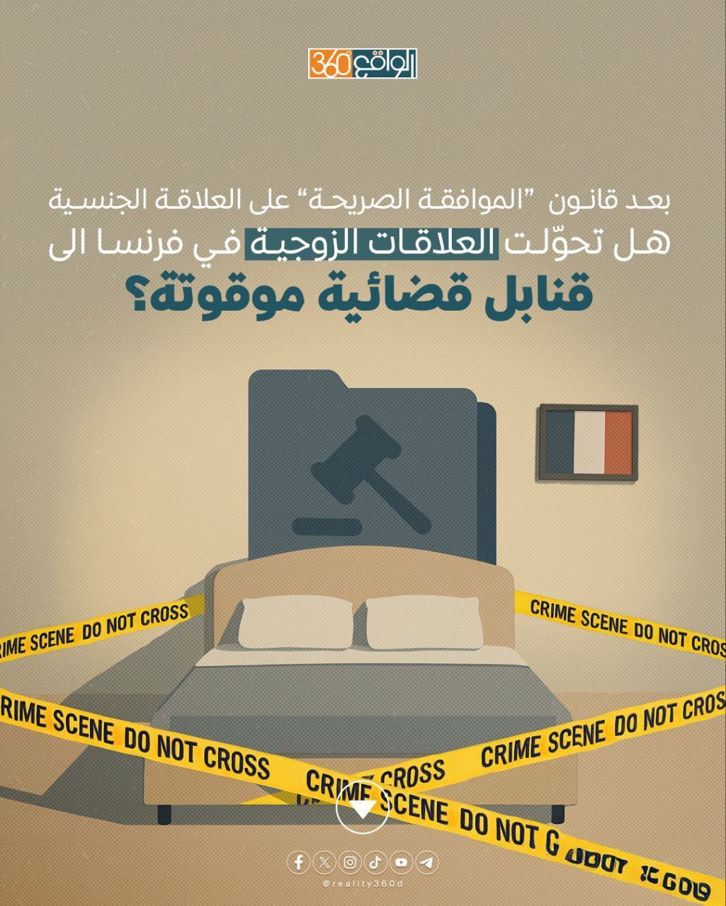 بعد قانون "الموافقة الصريحة على العلاقة الجنسية هل تحولت العلاقات الزوجية في فرنسا الى قنابل قضائية موقوتة؟