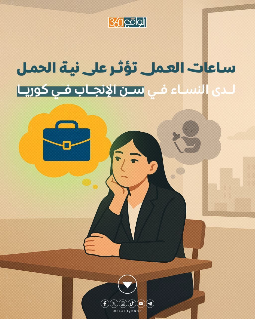 ساعات العمل تؤثر على نية الحمل لدى النساء في سن الإنجاب في كوريا