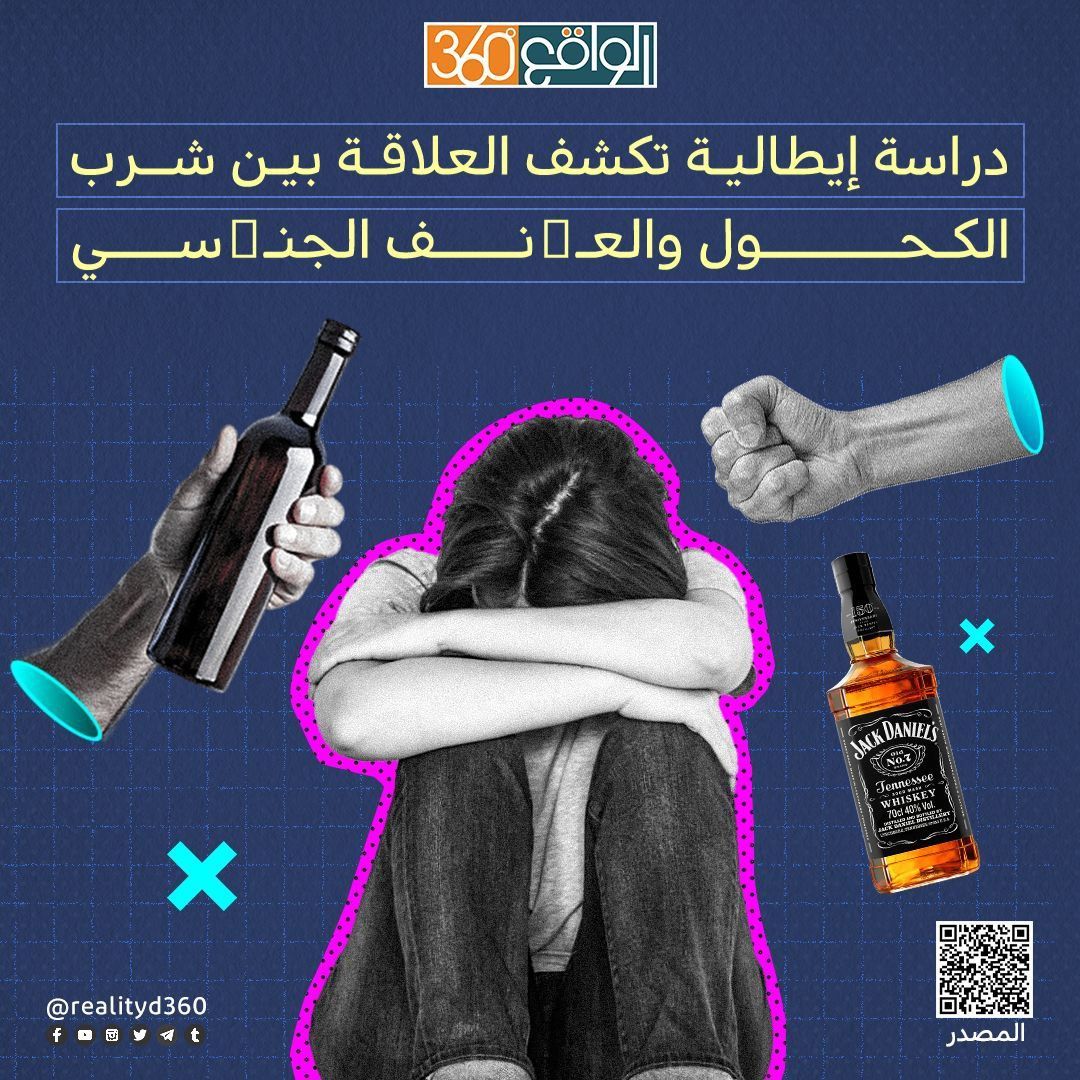 دراسة ايطالية تكشف العلاقة بين شرب الكحول والعنف الجنسي